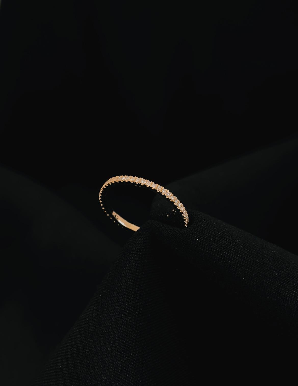 14k Yellow Gold Eternity Band Natural diamond