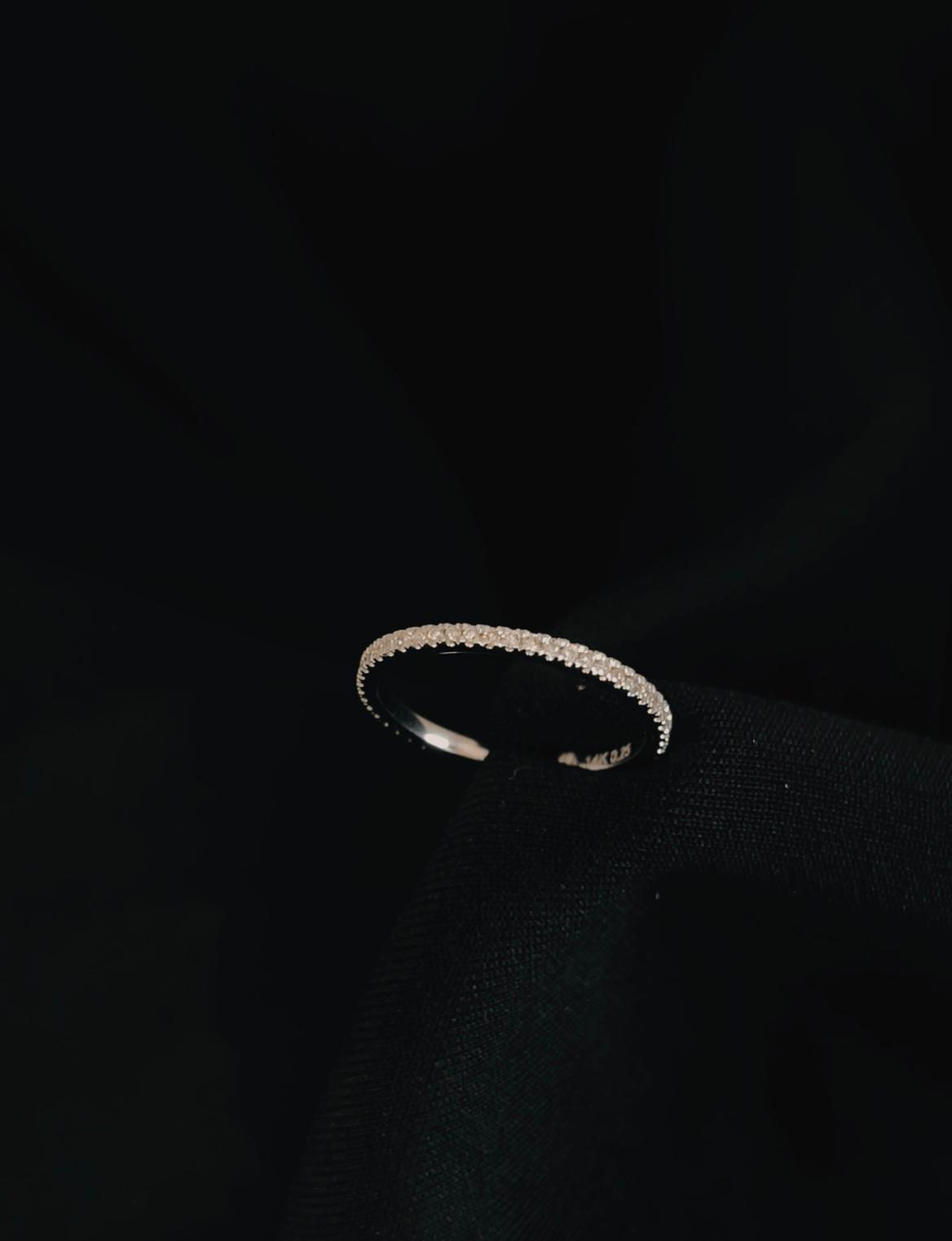 14k White Gold Natural Diamond eternity band