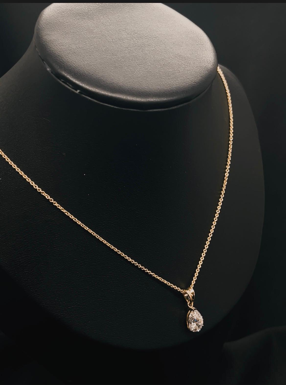 14K Gold Lab Grown Diamond Pendant 1 Carat