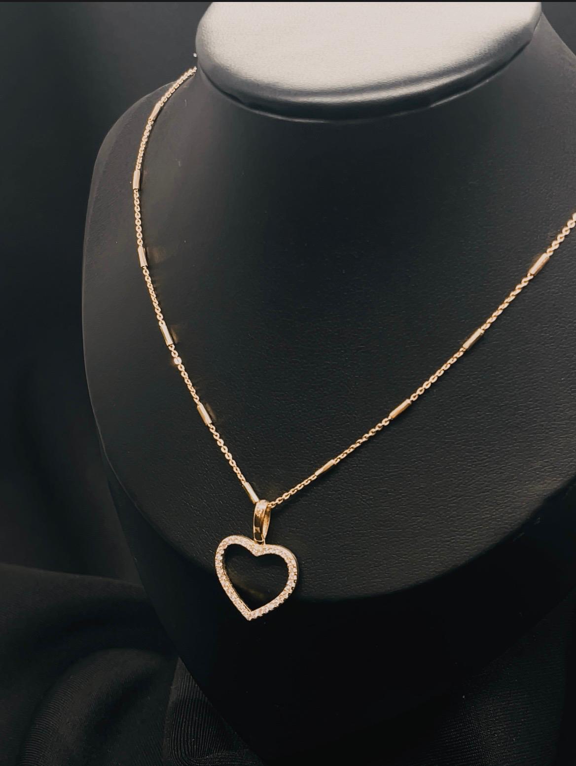 10K Yellow Gold Heart With Cz