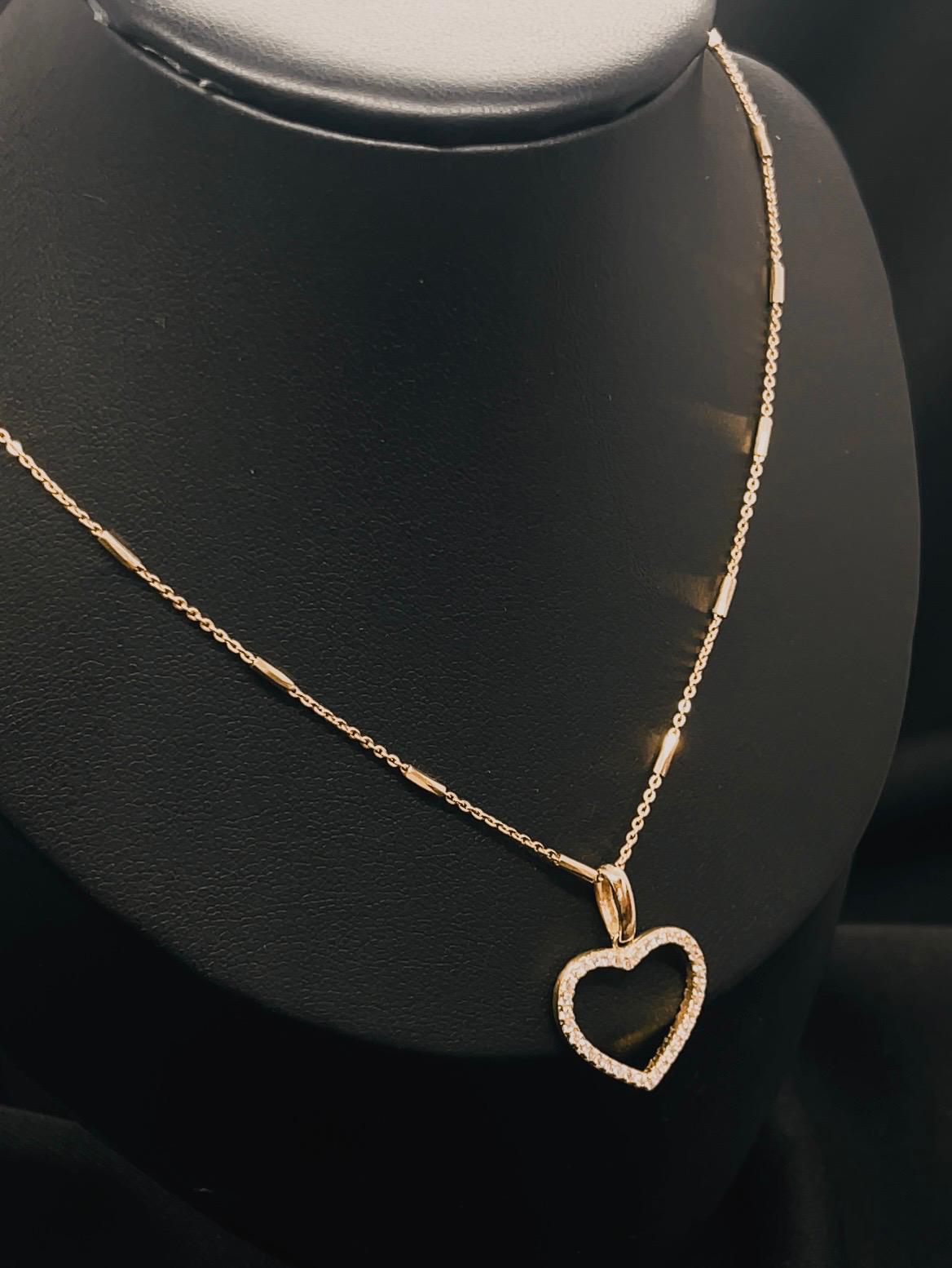 10K Yellow Gold Heart With Cz
