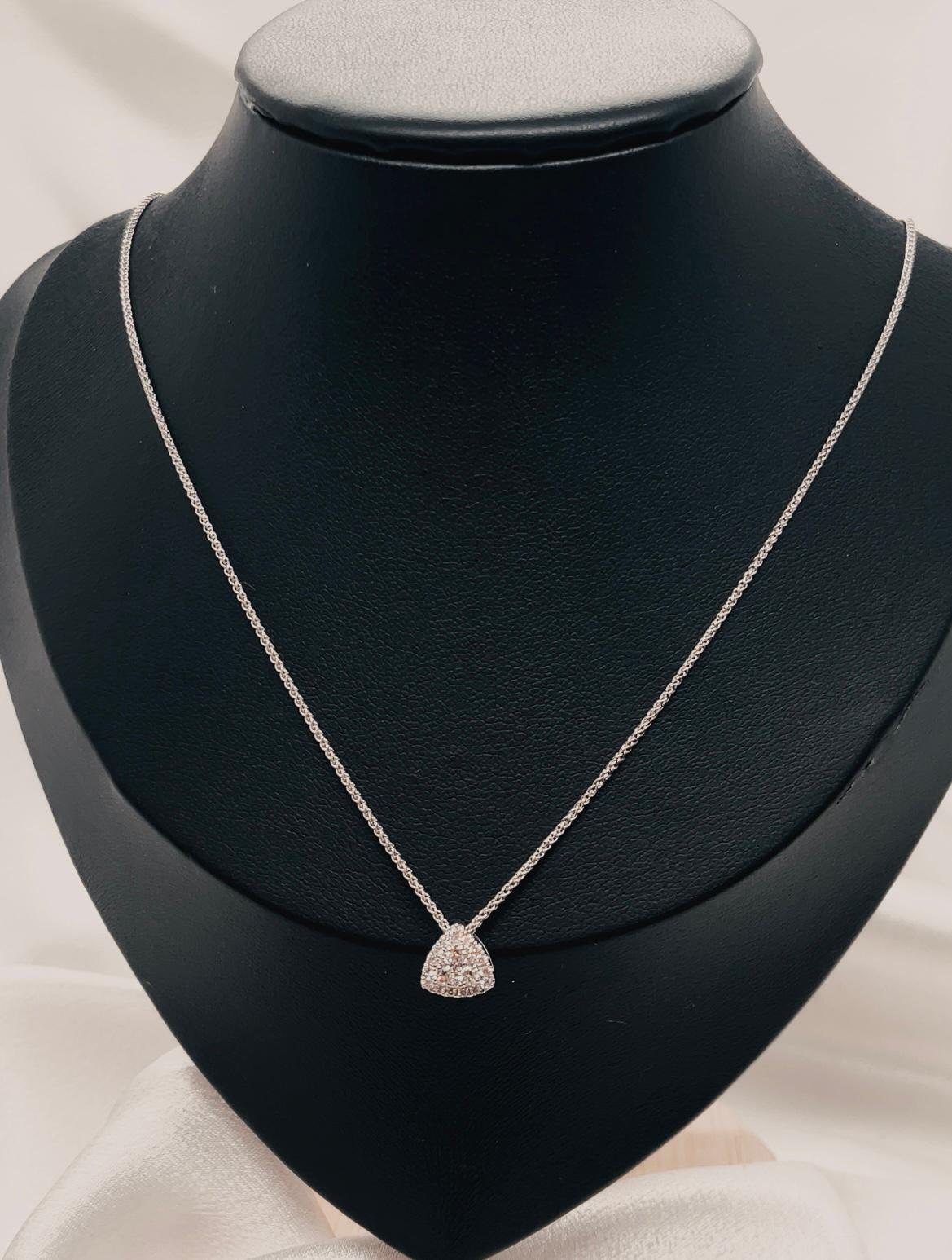 14K White Gold Diamond(0.36Ct) Necklace