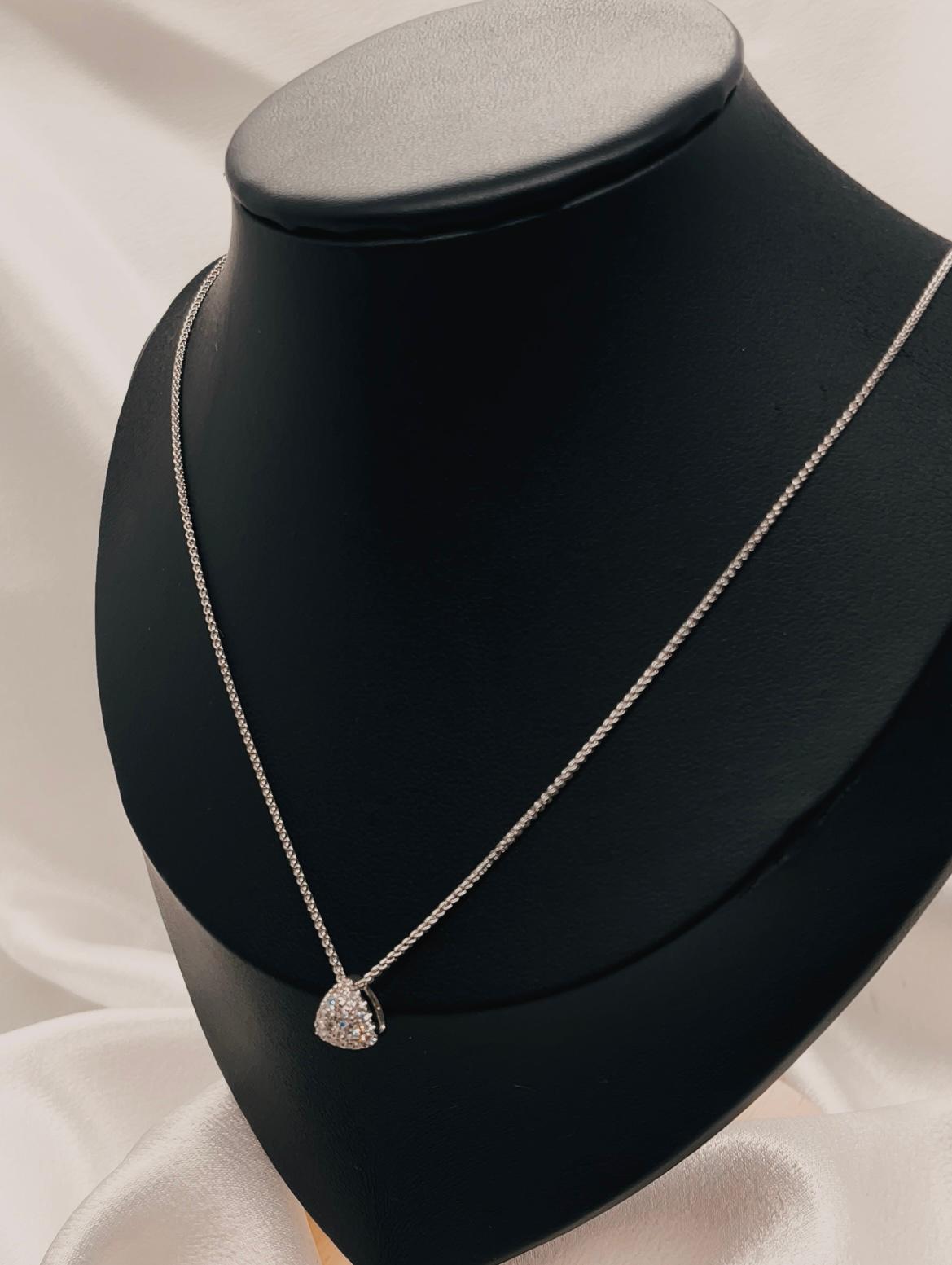 14K White Gold Diamond(0.36Ct) Necklace