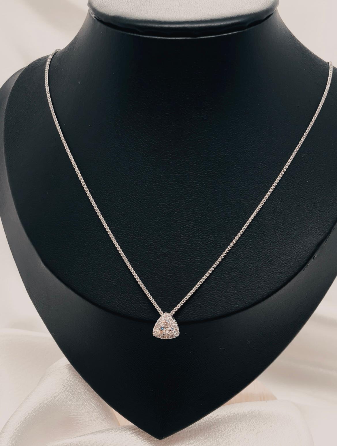 14K White Gold Diamond(0.36Ct) Necklace