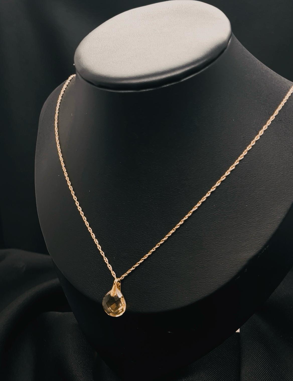 14K Yellow Gold With Yellow Topaz