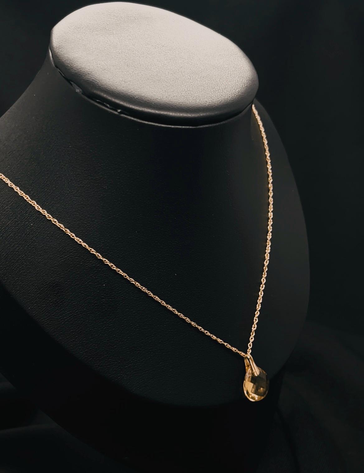14K Yellow Gold With Yellow Topaz