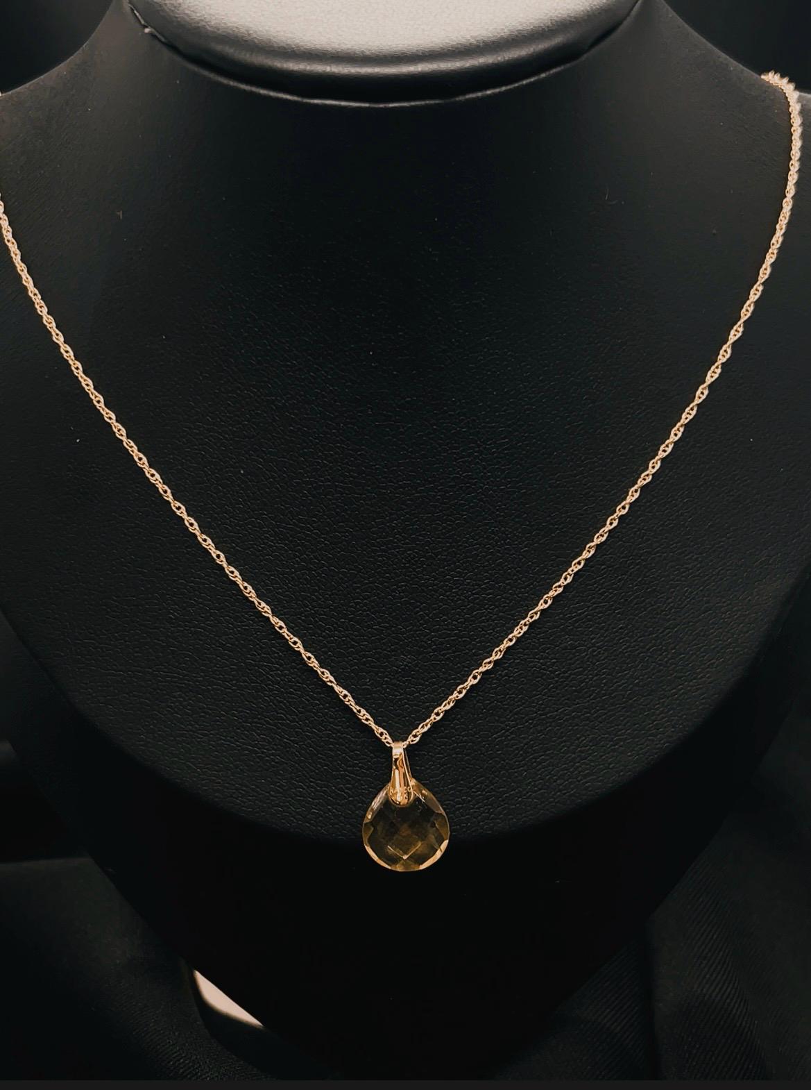 14K Yellow Gold With Yellow Topaz